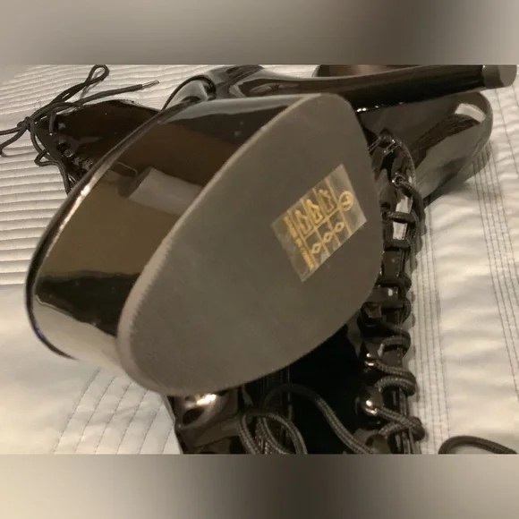 Pleaser Patent Leather 7 inch Booties - Picture 5 of 9